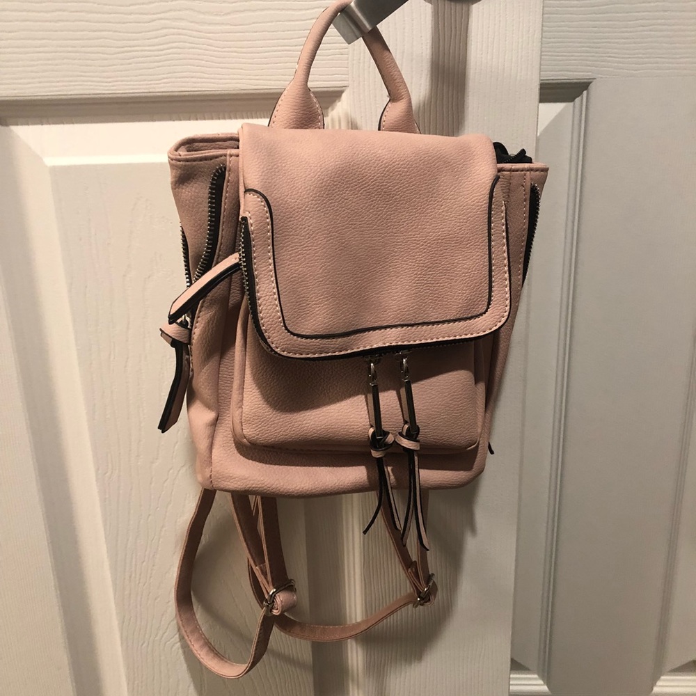 Faux Leather Pink backpack